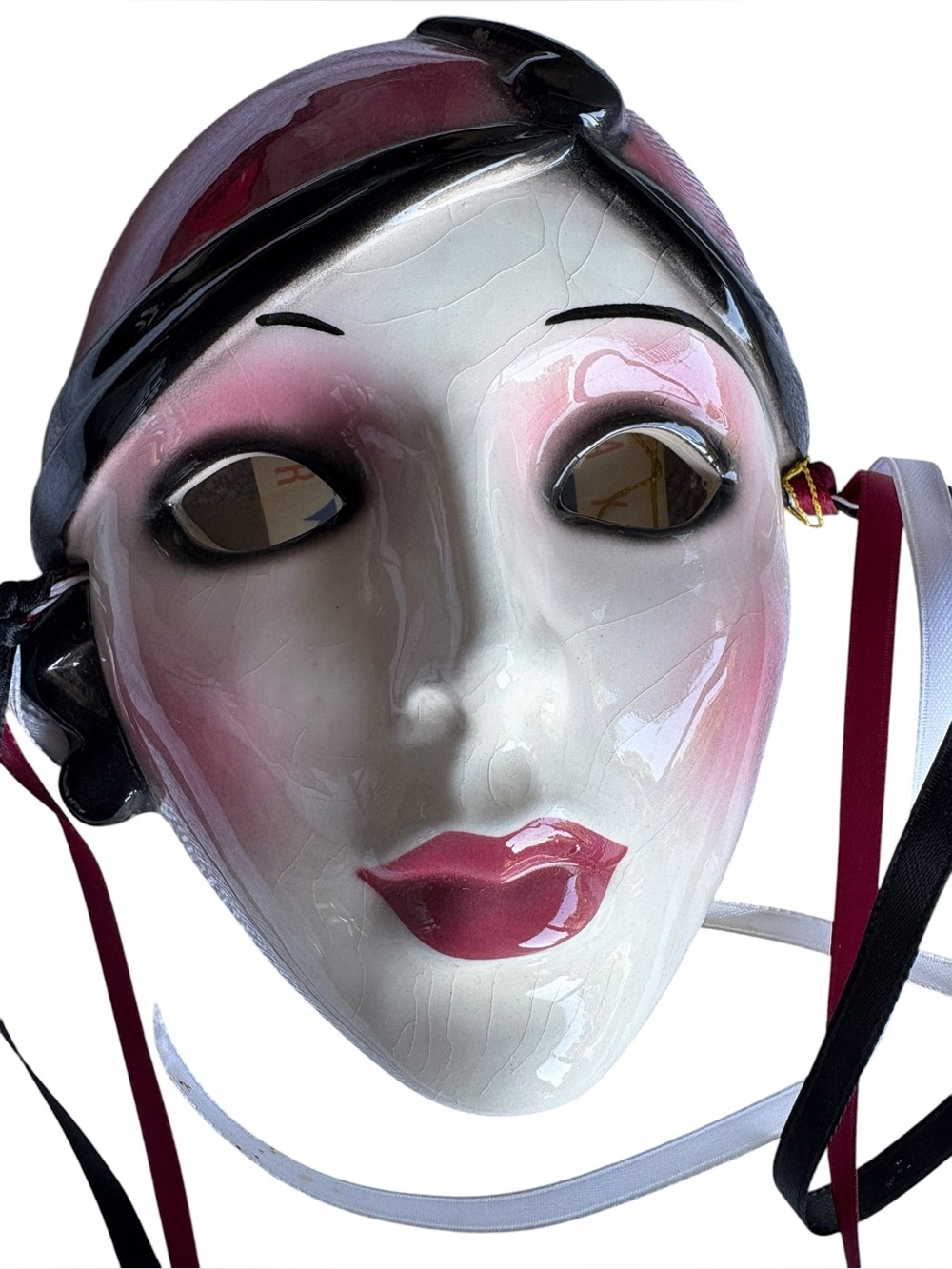 Vintage Ceramic Wall Mask Art Deco Wall Hanger Opera Theatre Musical